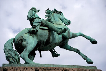 Fototapeta premium The equestrian statue of Bishop Absalon, founder of the city of Copenhagen, Denmark