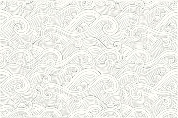 Intricate swirling lines create a seamless pattern resembling ocean waves and currents high quality