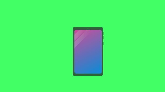 Modern animation of a card attached to a smartphone with a Wi-Fi symbol. Concept of topping up a card balance via NFC