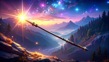 magic wand and sky