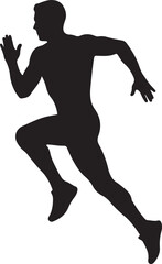 Silhouette of a runner in motion capturing the essence of athleticism and fitness Ideal for sports and health themes this dynamic image conveys energy and determination