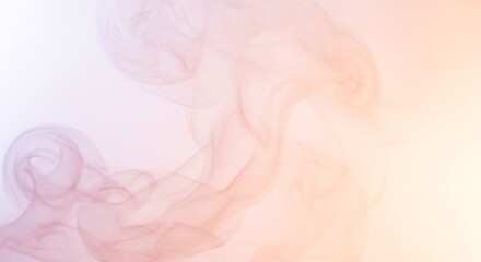 淡く優しく流れる煙が幻想的なパステルカラーの光に輝く美しい抽象背景. AI Generated