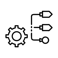 Obraz premium Process Output and Multiple Result Paths Icon