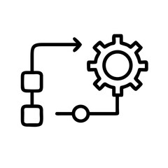 Obraz premium Workflow Automation and Process Mapping Icon