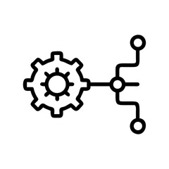 Obraz premium Technical Integration and Data Processing Flow Icon