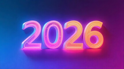 2026 Neon Gradient Light Typography