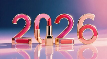 2026 Lipstick Cosmetic Background