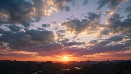 Obraz premium sunset in the clouds