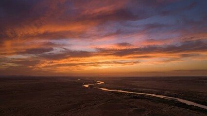 sunset in the desert