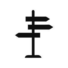 signpost icon in flat style on white. vector Illustration