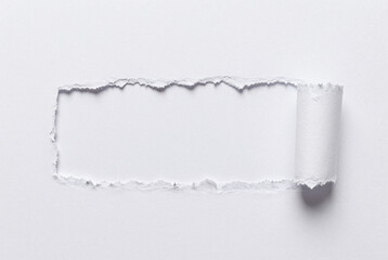 Fototapeta premium White torn paper background
