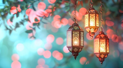 Eid al fitr celebration background with pastel festive colors s