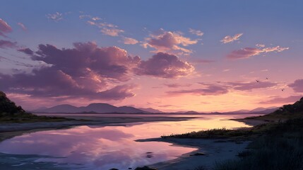 Fototapeta premium Peaceful end of day background with calm shadows and gentle light