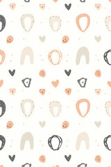 AI Image Of Doodles In Pastel Colors For Backgrounds