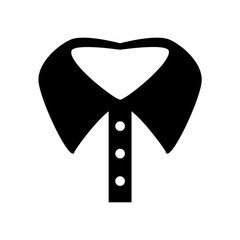 Shirt Collar Icon Silhouette Vector Illustration