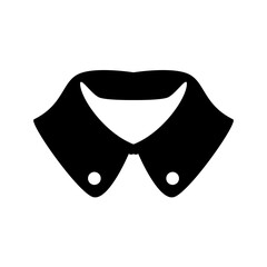 Shirt Collar Icon Silhouette Vector Illustration