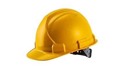 Fototapeta premium . Yellow safety helmet isolated on white background 