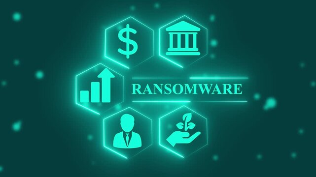 Cyber security lock that is being decoded using a ransomware