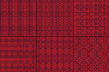 Fototapeta premium set of chinese traditional Pattern design