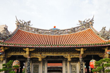 Lungshan or Longshan Temple in Taipei, Taiwan - 台湾 台北 龍山寺
