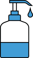 Obraz premium soap dispenser blue icon vector on transparent background