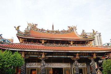 Lungshan or Longshan Temple in Taipei, Taiwan - 台湾 台北 龍山寺