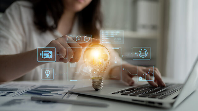 Technical layout of electric vehicle showing battery system, power control, traction motor, charging interface, and integration with renewable and smart energy sources Latch - Powered by Adobe