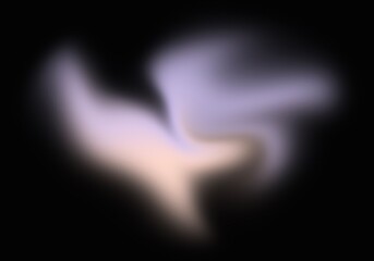 Abstract Fluid Pastel Gradient Swirl on Black Background Wallpaper