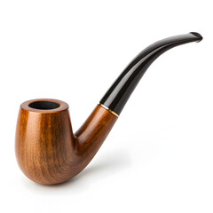 tobacco pipe on white background