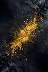 AI Image Of Golden Dust In Black Void