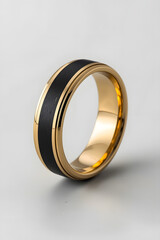 AI Image Of A Golden Ring On A White Background