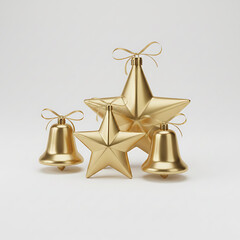 Luxury Gold Christmas Bells and Stars