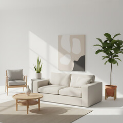 Warm Minimalism: A Sunlit, Uncluttered Living Space