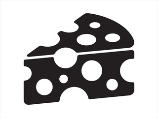 Cheese Slice icon, Cheese Slice silhouette, piece slice cheese icon for menu, design restaurant, cafe , vector illustration .