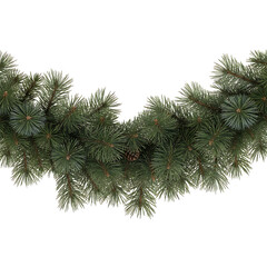Lush Mixed Pine Evergreen Christmas Garland with Pinecones