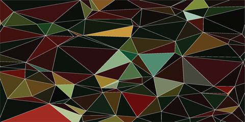 A bold triangular design featuring vibrant colors inks like orange, red, purple, and blue against a dark background. The composition is modern and dynamic, perfect for creative projects.