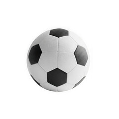 Fototapeta premium Classic black and white soccer ball on white background