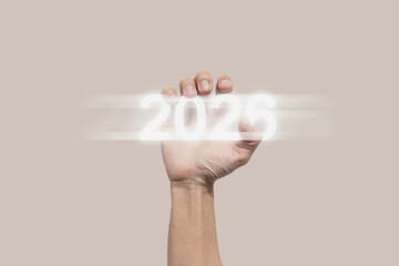 Hand showing 2026 new year sign on hand