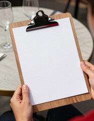 mockup wooden clipboard