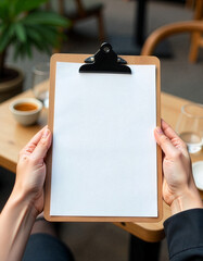 mockup wooden clipboard
