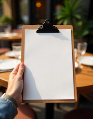 mockup wooden clipboard