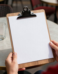 mockup wooden clipboard