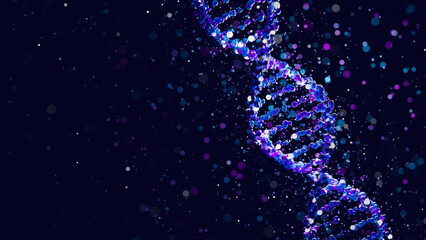 DNA molecule structure genetic helix biology cell medical science gene abstract background. 3d rendering.