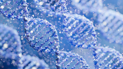 DNA molecule structure genetic helix biology cell medical science gene abstract background. 3d...