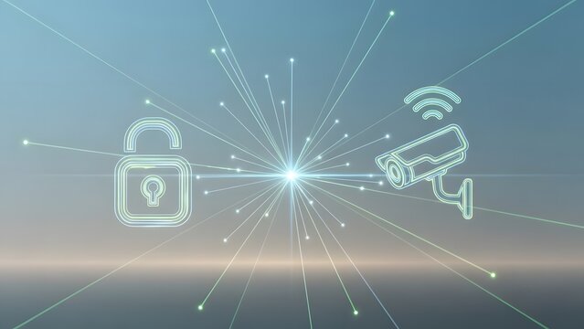 Secure surveillance technology with wireless connectivity and lock protection - Powered by Adobe