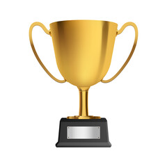 Luxury gold award trophy for success and victory