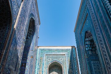Shah-i-Zinda Corridor - Turquoise Tiled Mausoleums - Samarkand - Uzbekistan