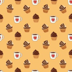 coffee seamless pattern