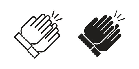 Fototapeta premium Clap icons Symbol, logo illustration. icon concept for web design