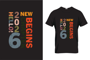New year hello 2026 new chapter begins T-shirt Design